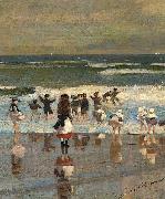 Winslow Homer Escena de playa France oil painting artist